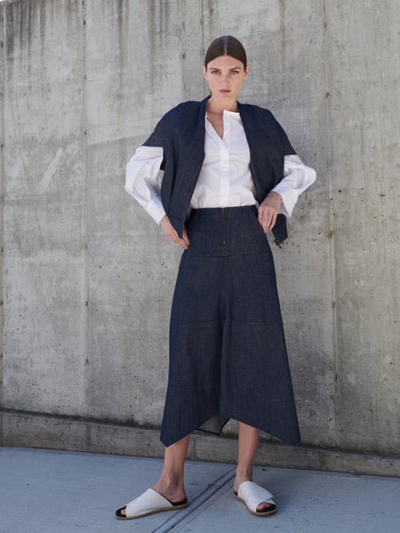 Aissa Joi Skirt in Eco Denim | Zero + Maria Cornejo