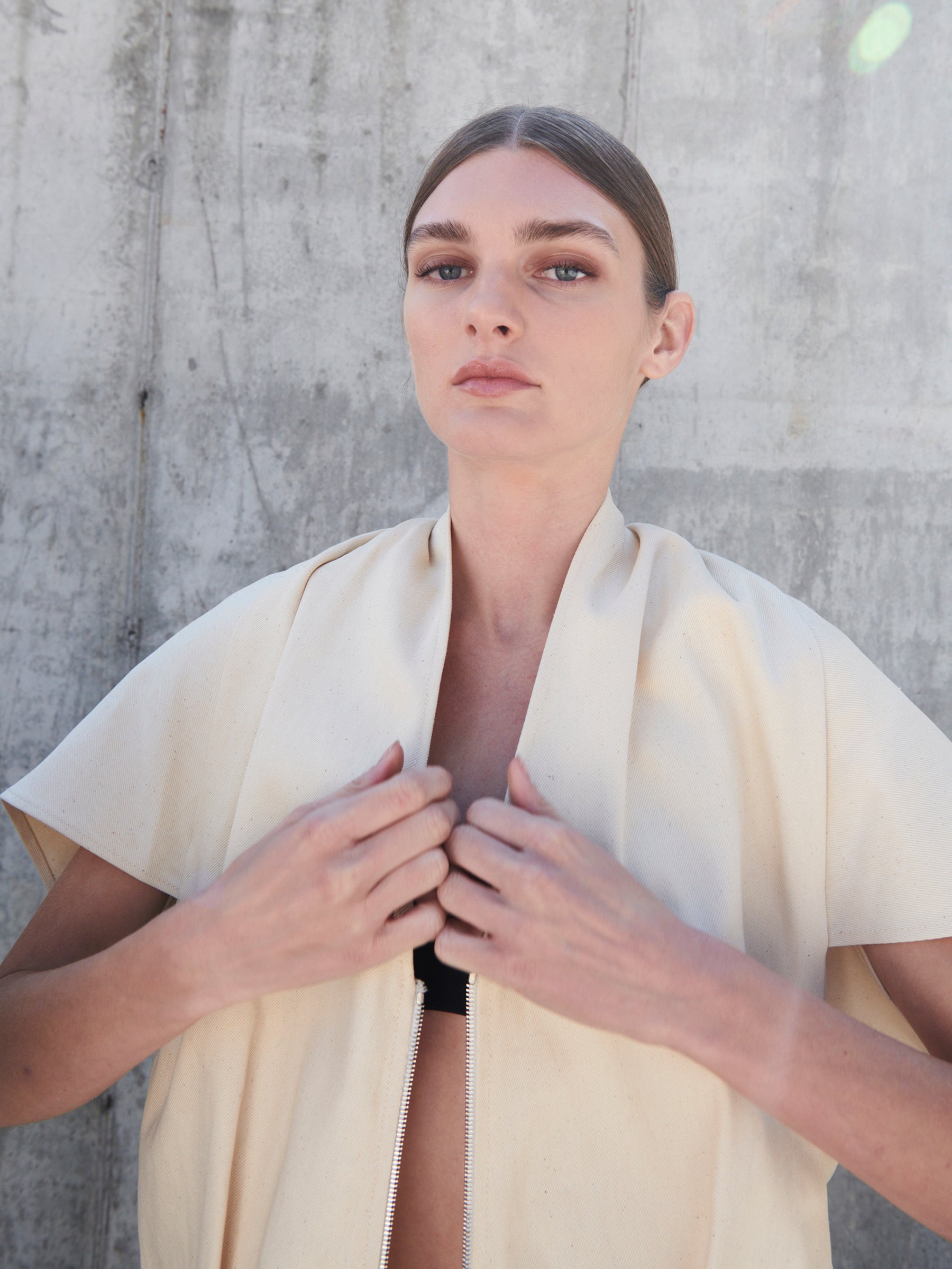 Maki Shrug in Eco Denim | Zero + Maria Cornejo