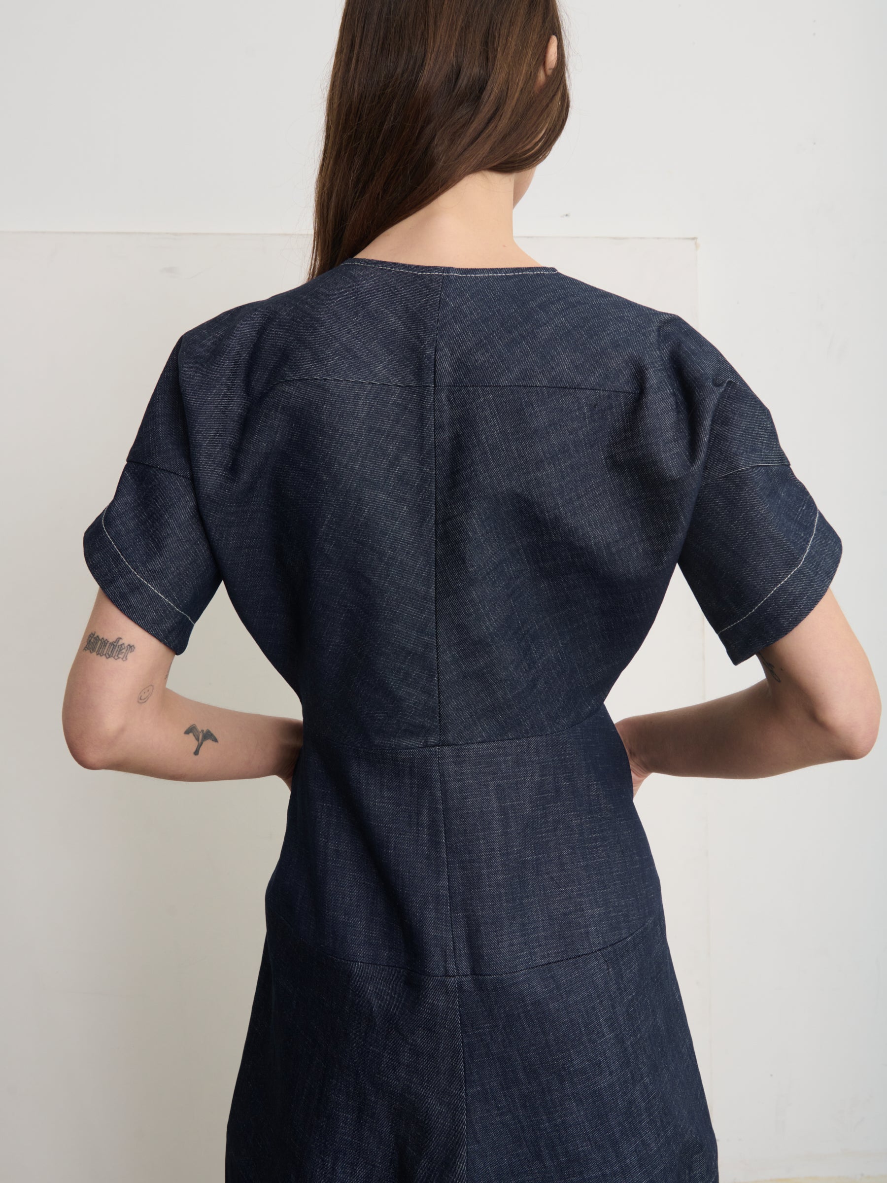 Zero + Maria Cornejo Aissa Joi Dress in Eco Denim