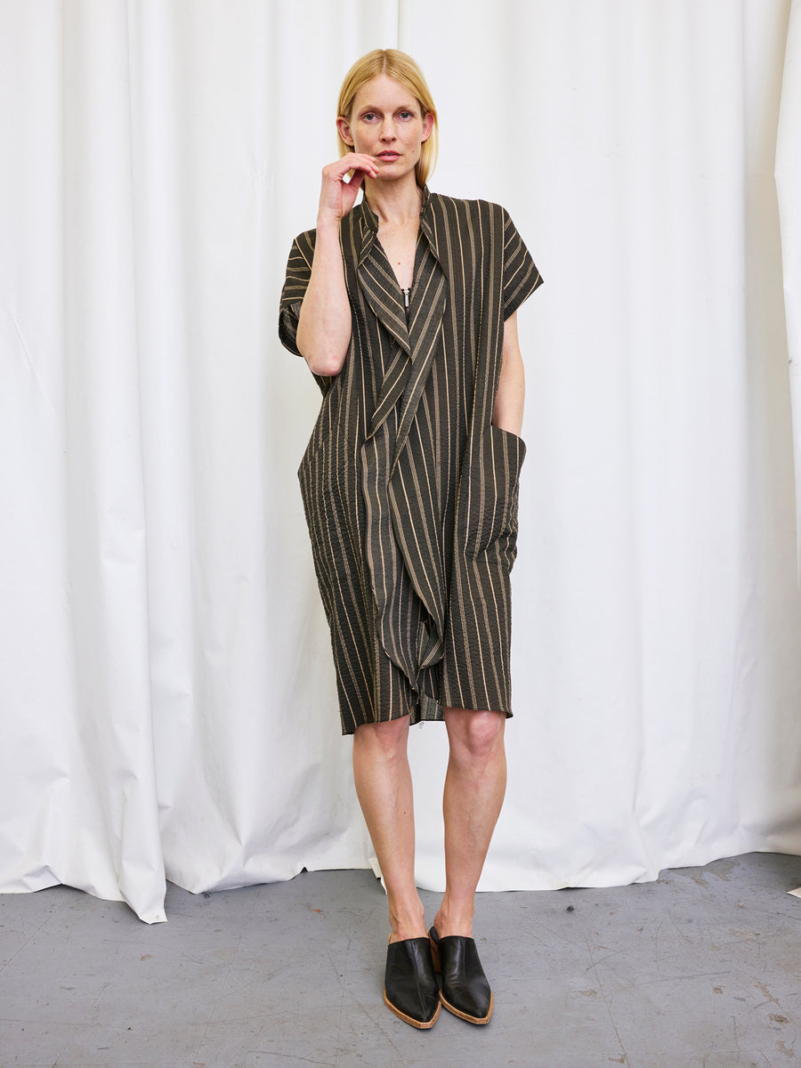 Ｄon  Ｇaｂacho Fin Gaban Dress in Ripple Stripe | Zero + Maria Cornejo