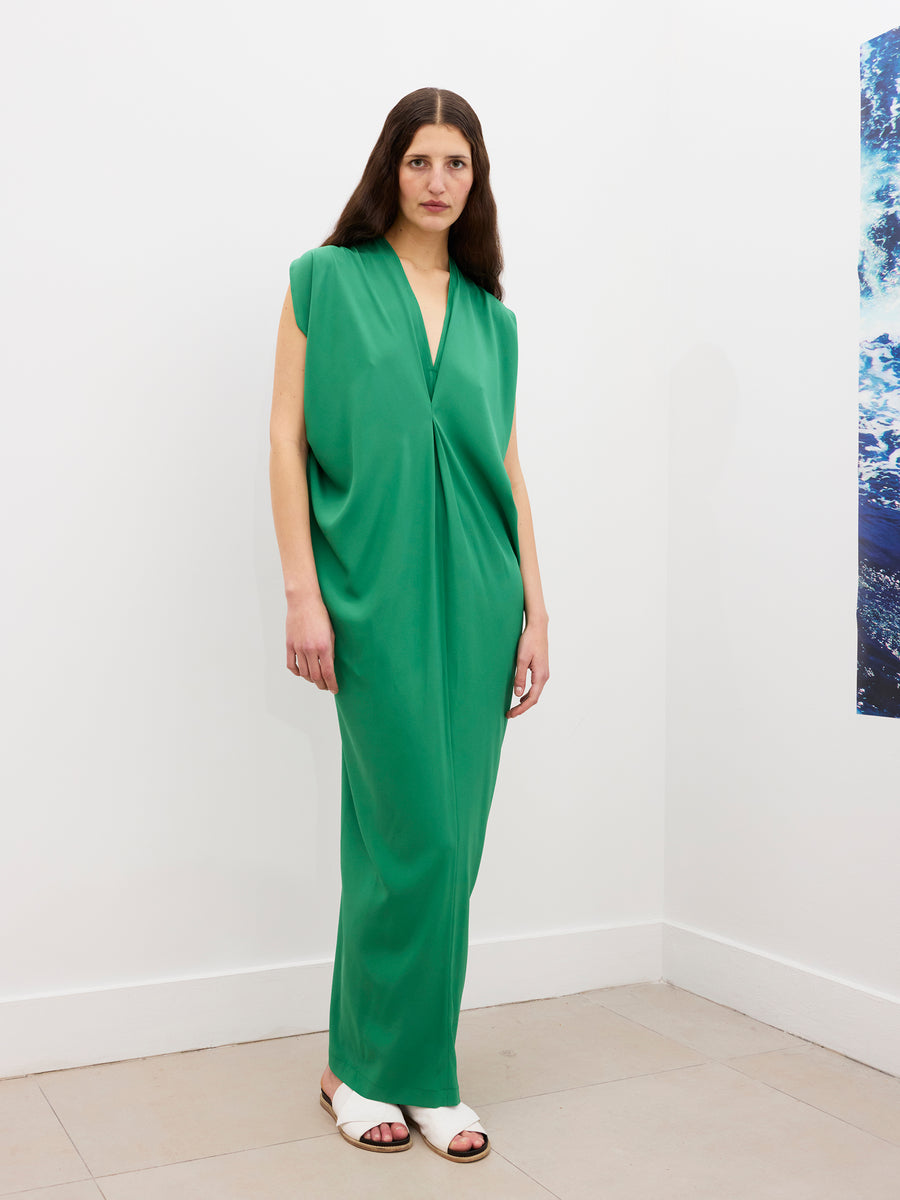 issa green dress Zero + Maria Cornejo Long Issa Dress in Silk Charmeuse | Zero + Maria Cornejo Silk Charmeuse / Matcha Green / 10 US