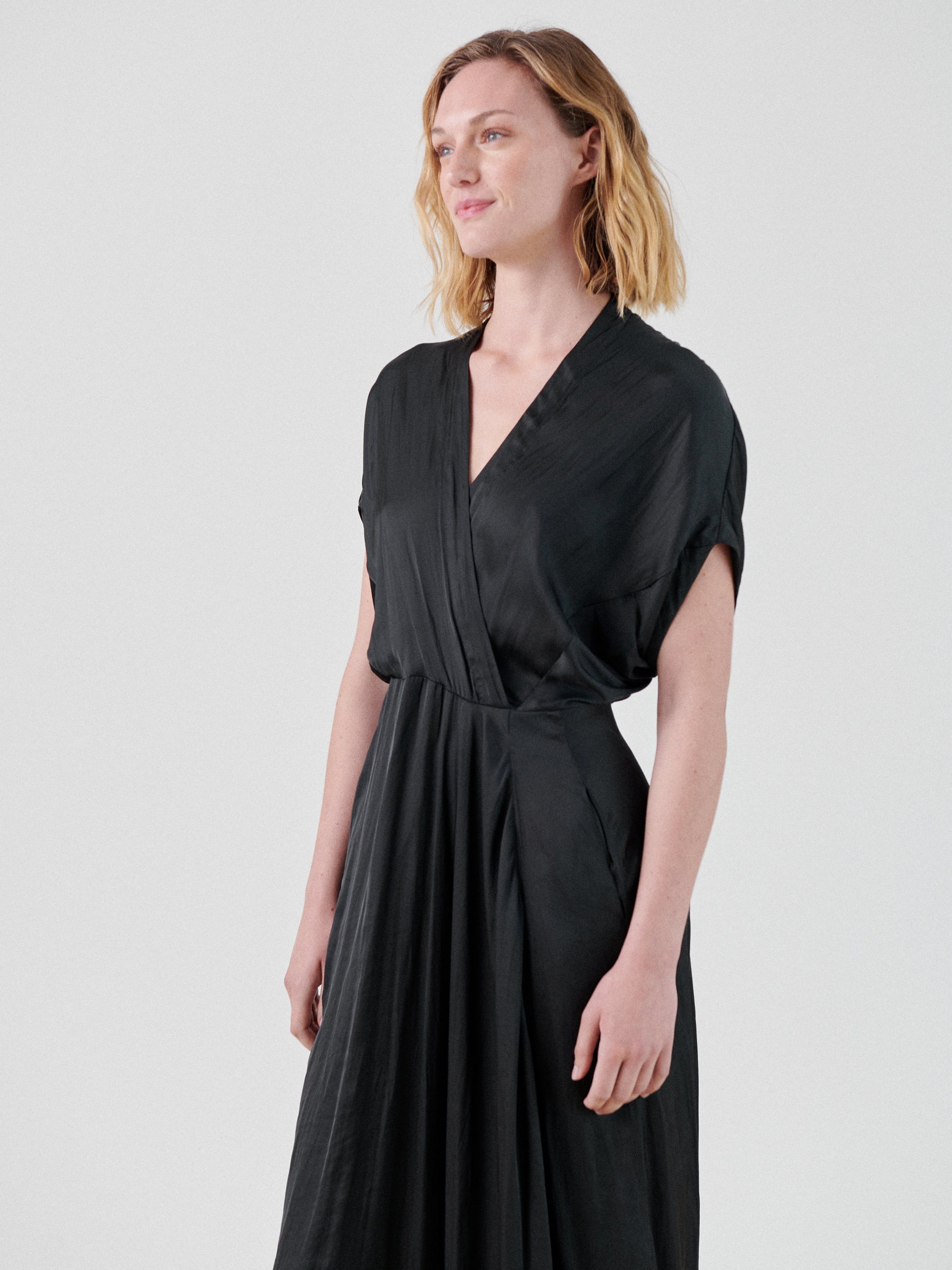 Long Aki Wave Dress in Recy Drift | Zero + Maria Cornejo