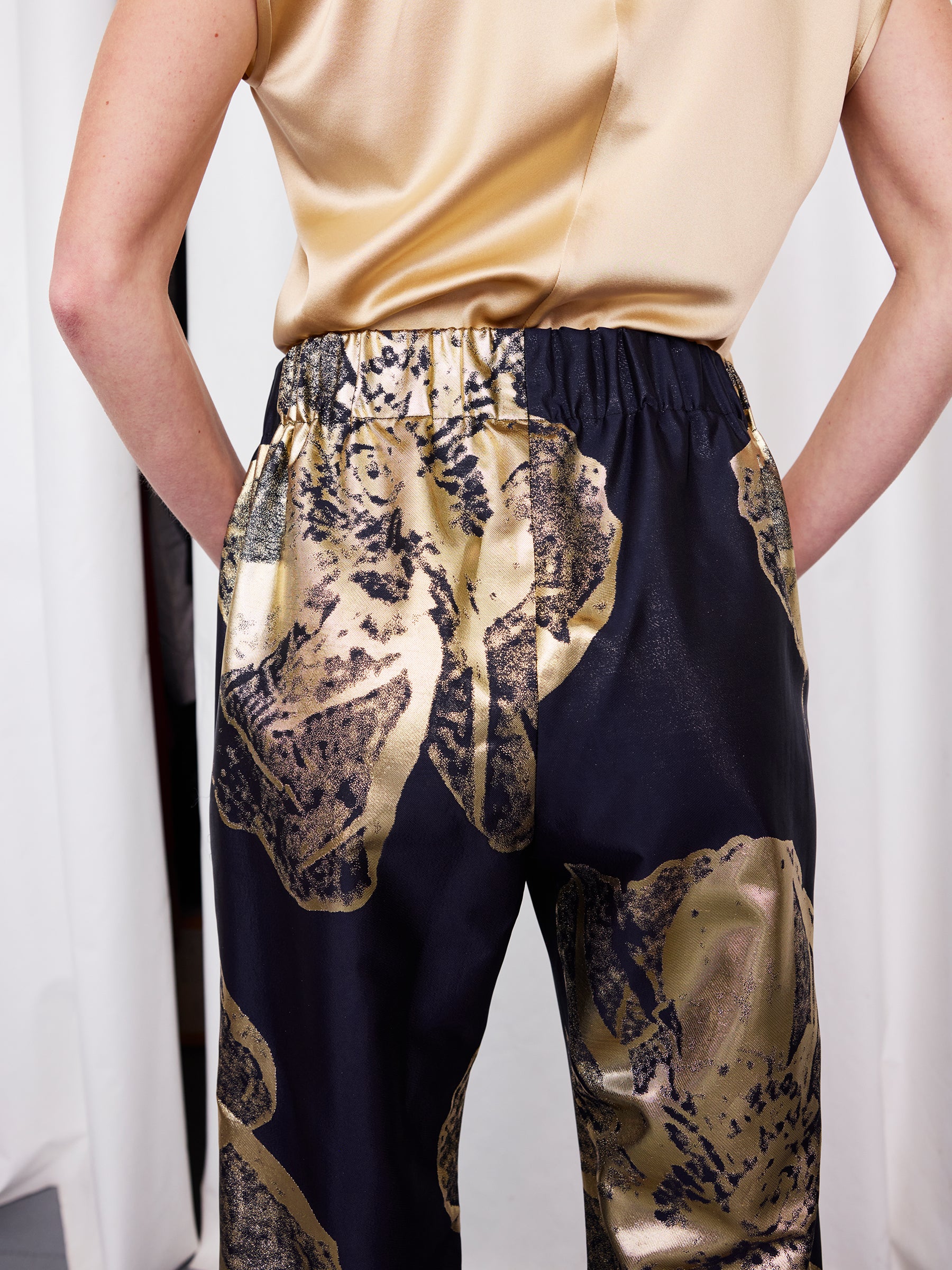 Eko Pant in Golden Bloom Jacquard | Zero + Maria Cornejo