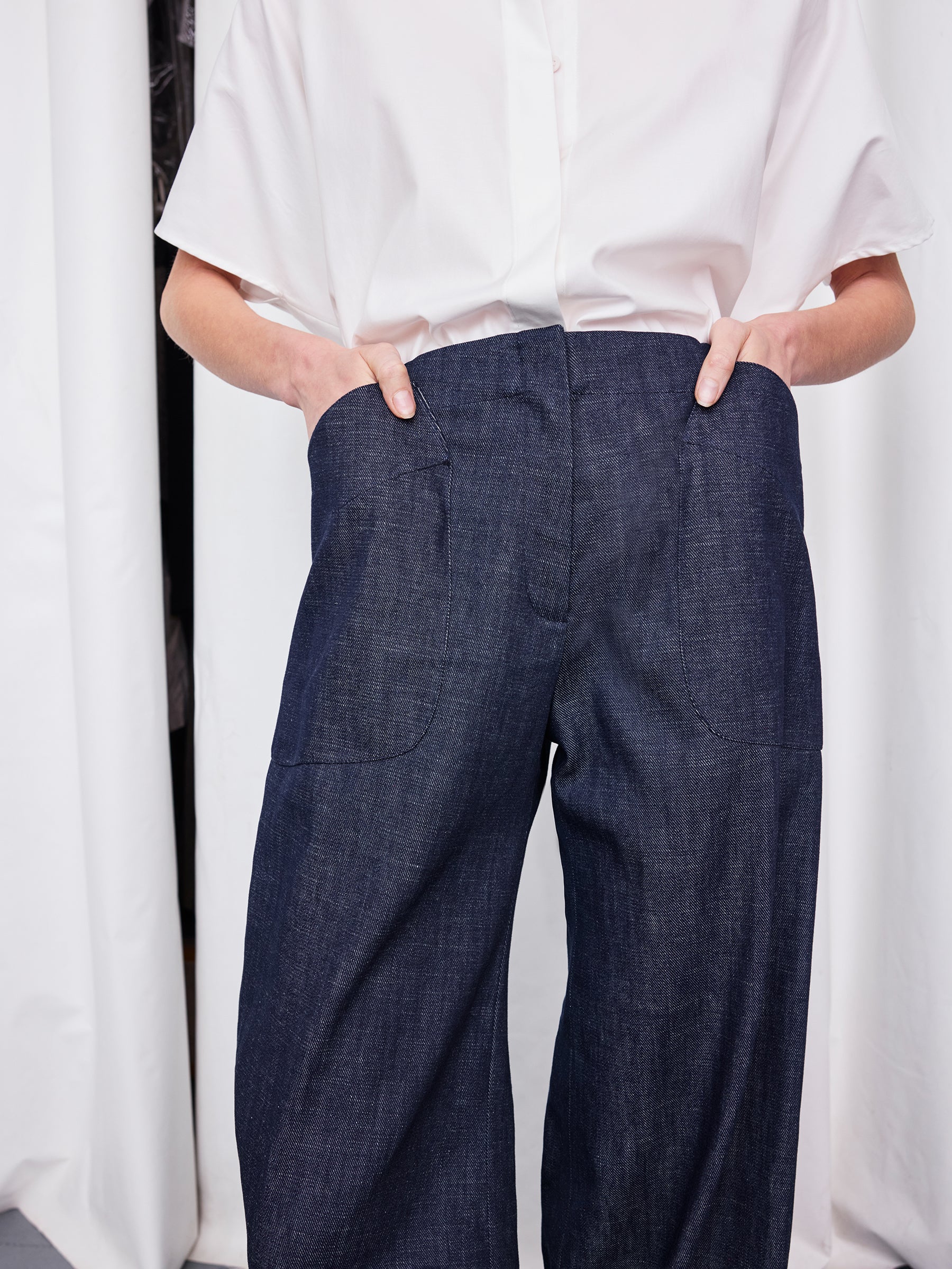 Wide Eda Pant in Eco Denim | Zero + Maria Cornejo