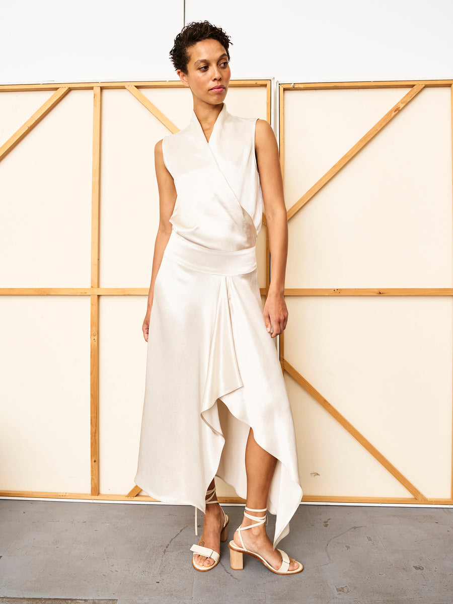Jazmin Ero Dress in Shiny Drape | Zero + Maria Cornejo