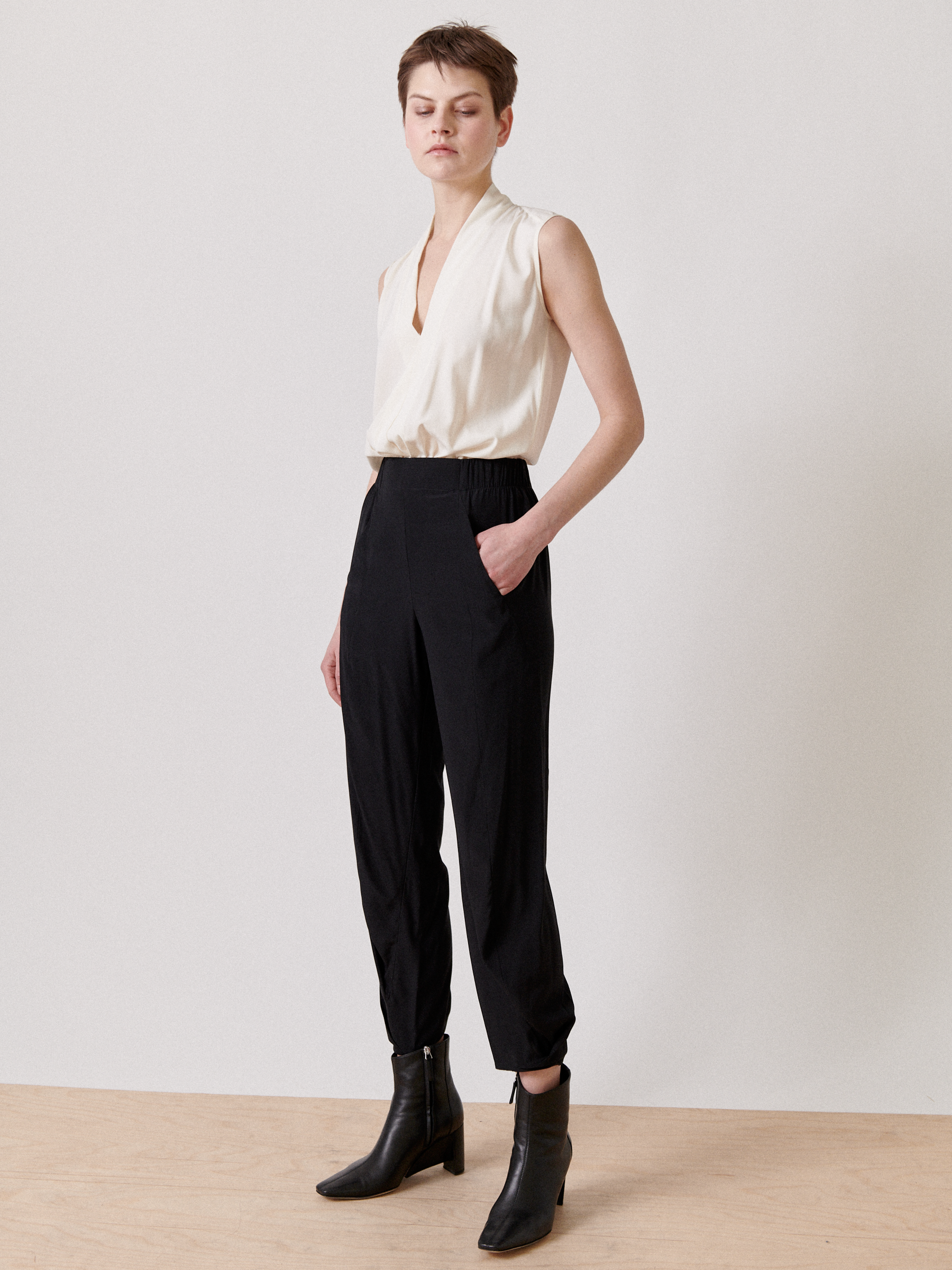 Akeo Pant in Silk Charmeuse | Zero + Maria Cornejo