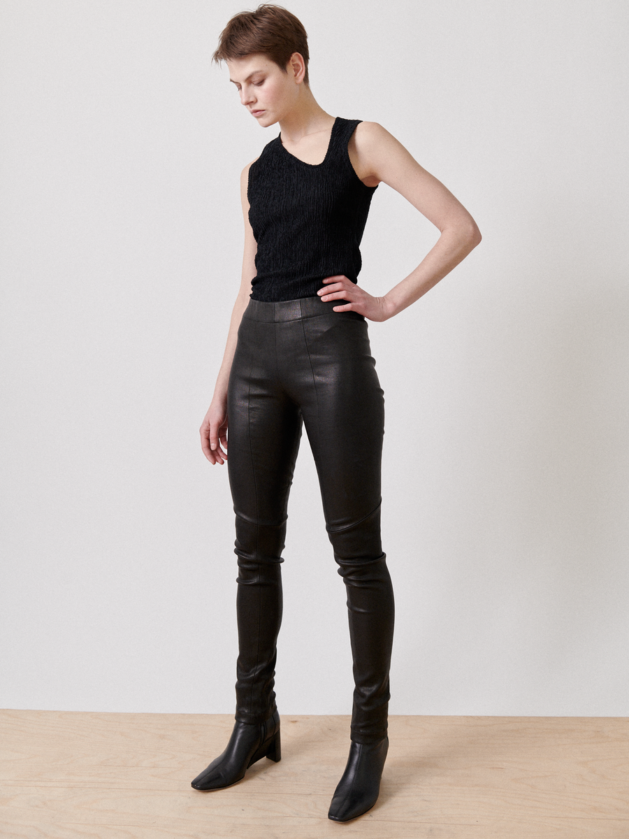 Leather One Seam Pant