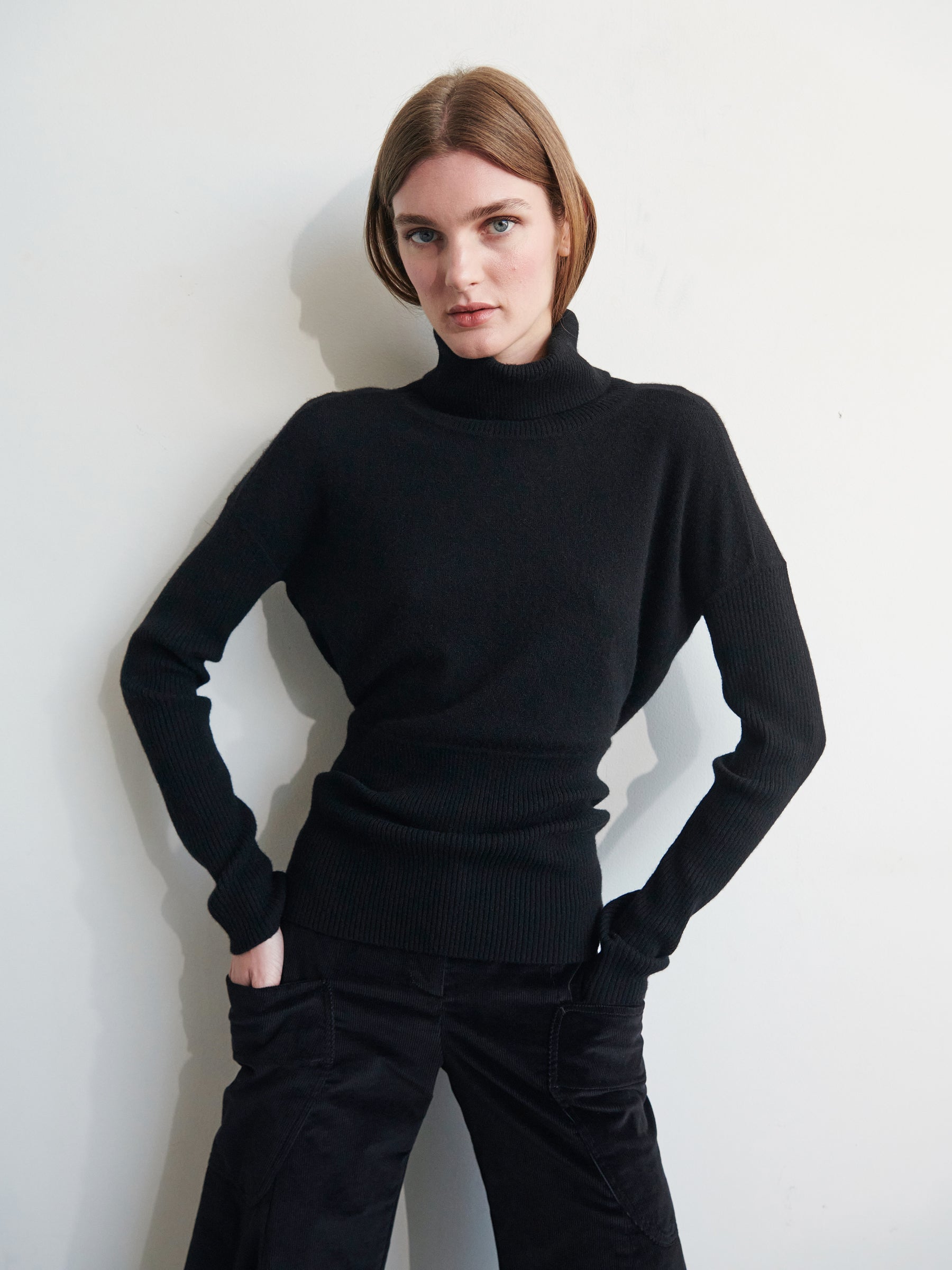 Long-Sleeved Ama Rollneck in Recycled Cashmere | Zero + Maria Cornejo