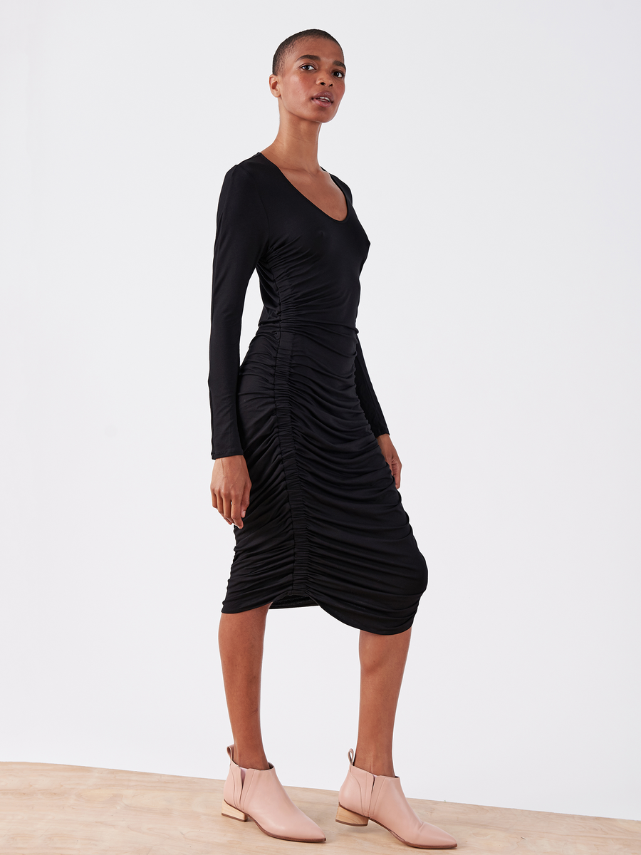 Long-Sleeved Ruched Remi Dress - Final Sale