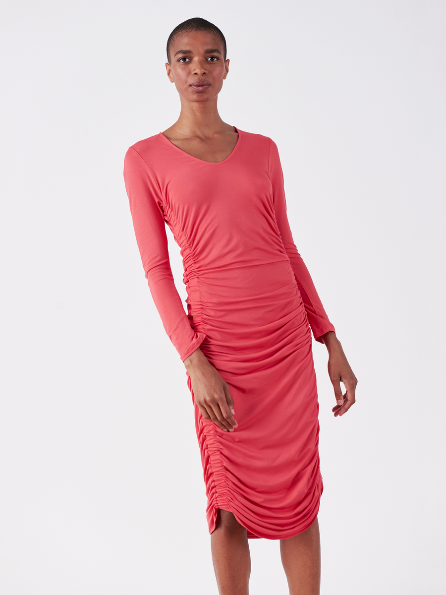 Long-Sleeved Ruched Remi Dress - Final Sale