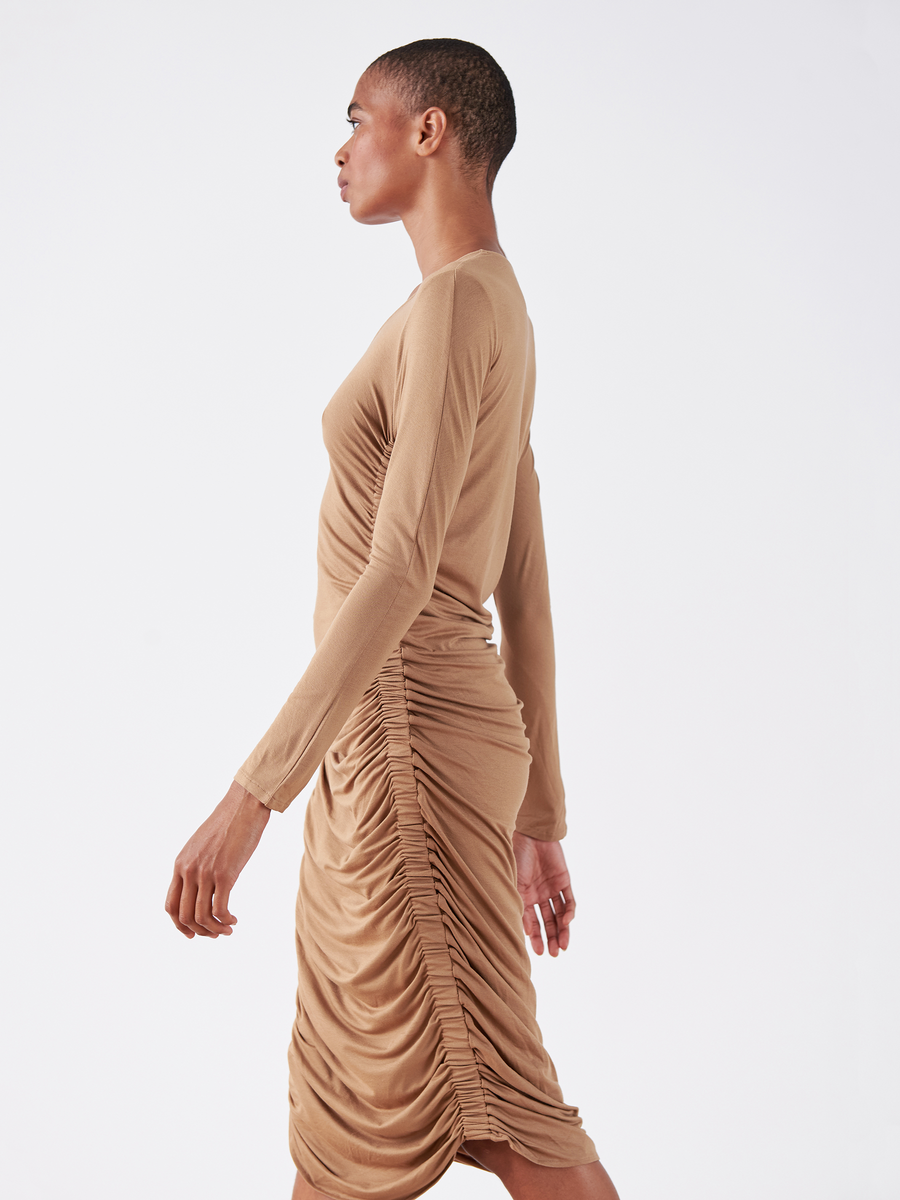 Long-Sleeved Ruched Remi Dress - Final Sale