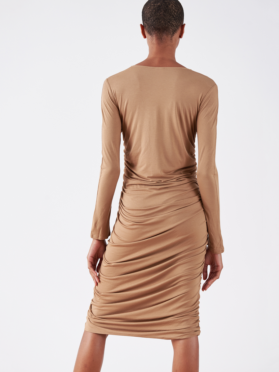 Long-Sleeved Ruched Remi Dress - Final Sale