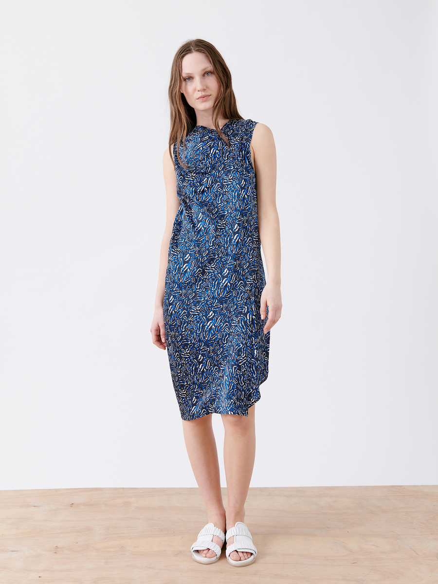 Twist Shoulder Ibit Dress - Final Sale