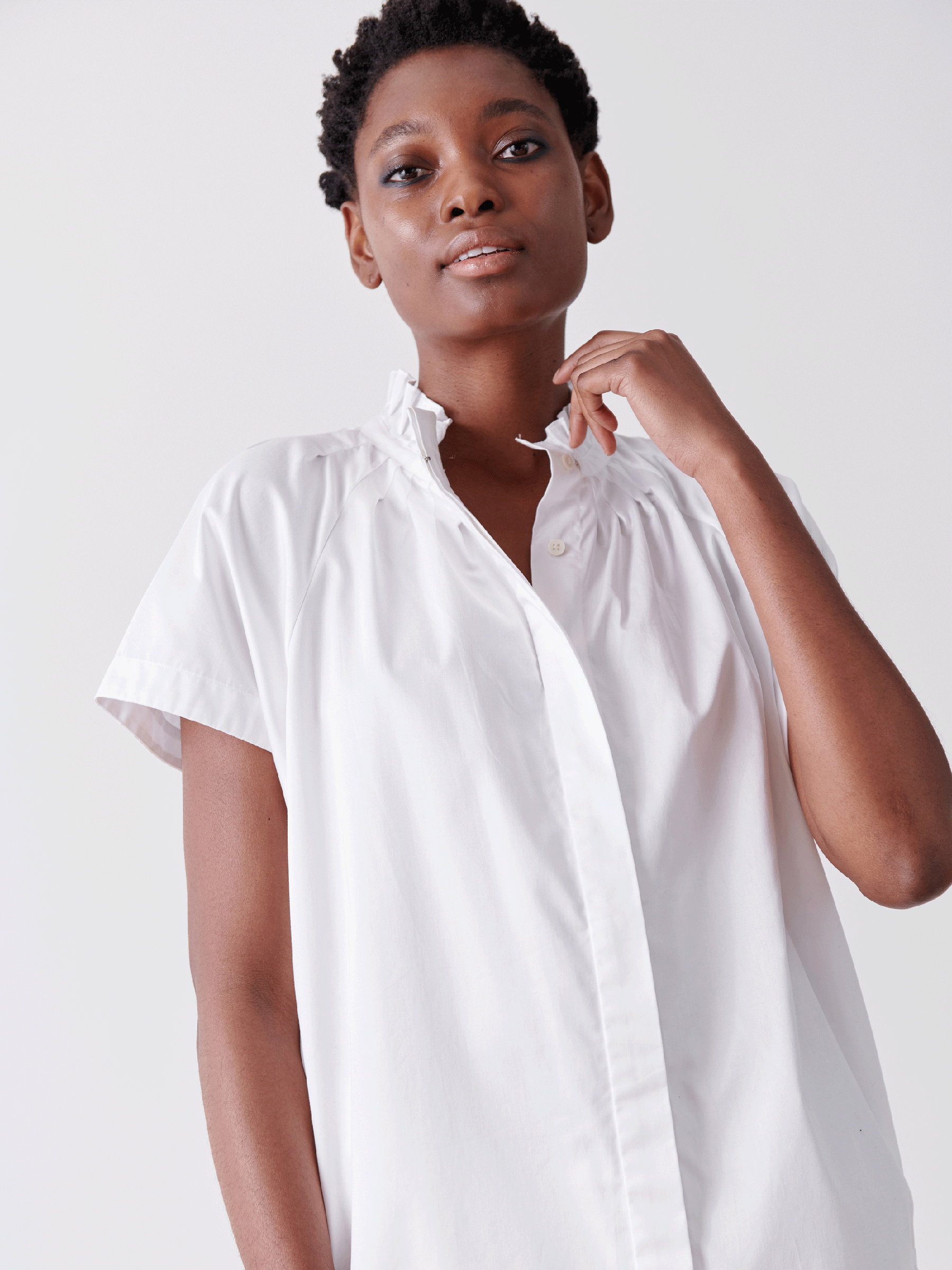 DEVOA ファリエロ サルティShort Sleeve Cotton DEVOA（デヴォア）Short sleeve pigment dye jersey/CHARCOAL