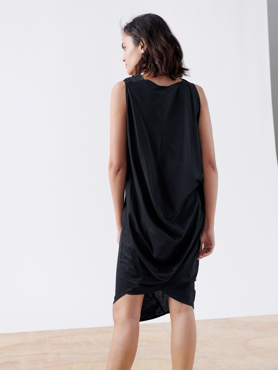 Twist Shoulder Ibit Dress - Final Sale