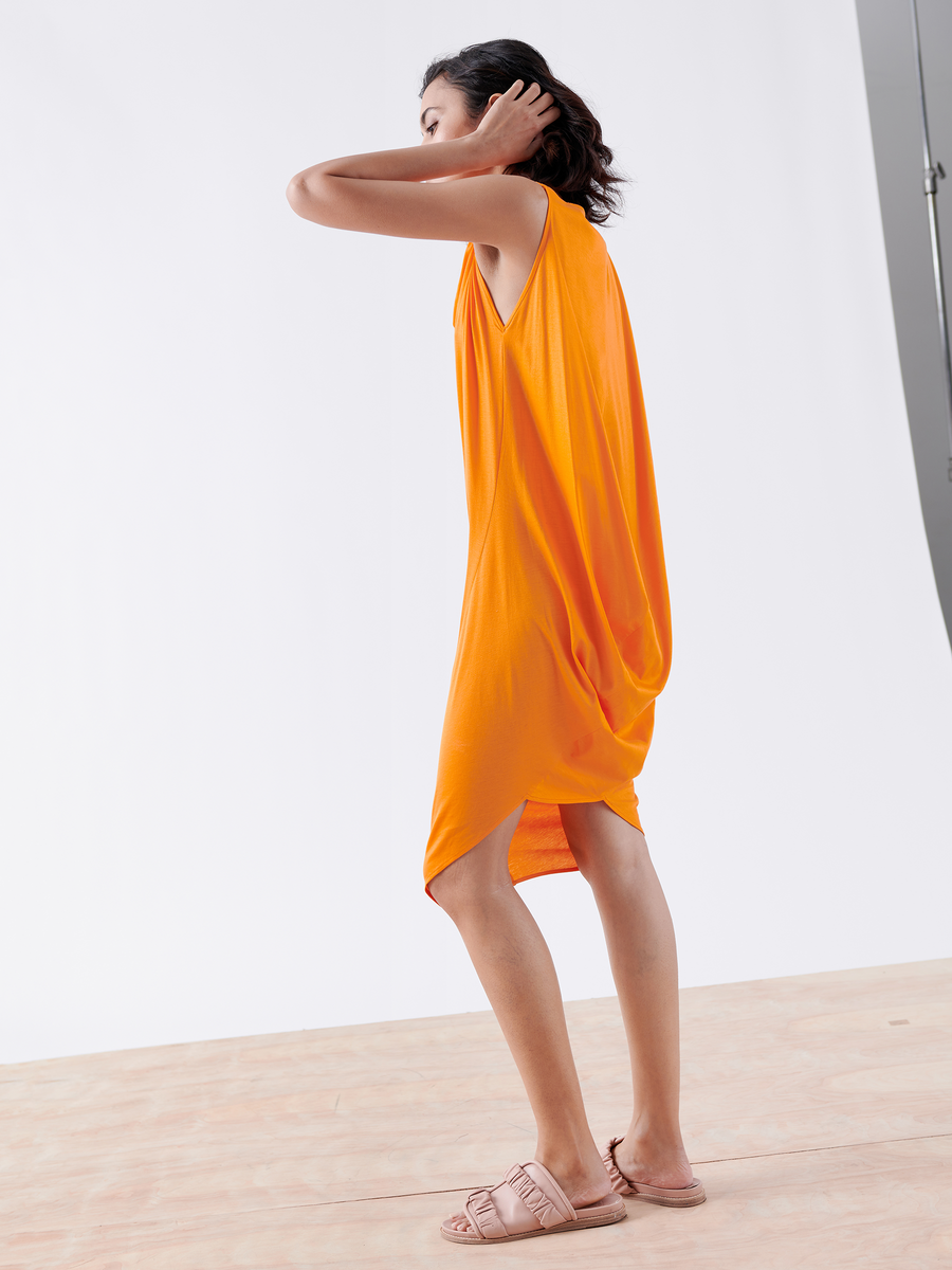 Twist Shoulder Ibit Dress - Final Sale