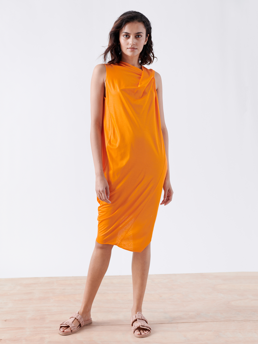 Twist Shoulder Ibit Dress - Final Sale