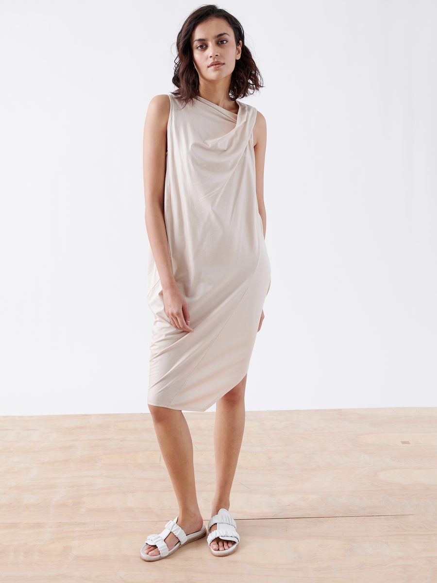 Twist Shoulder Ibit Dress - Final Sale