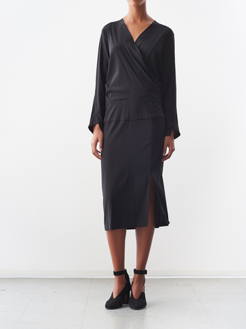 Long-Sleeved Wrap Jazmin Dress - Final Sale