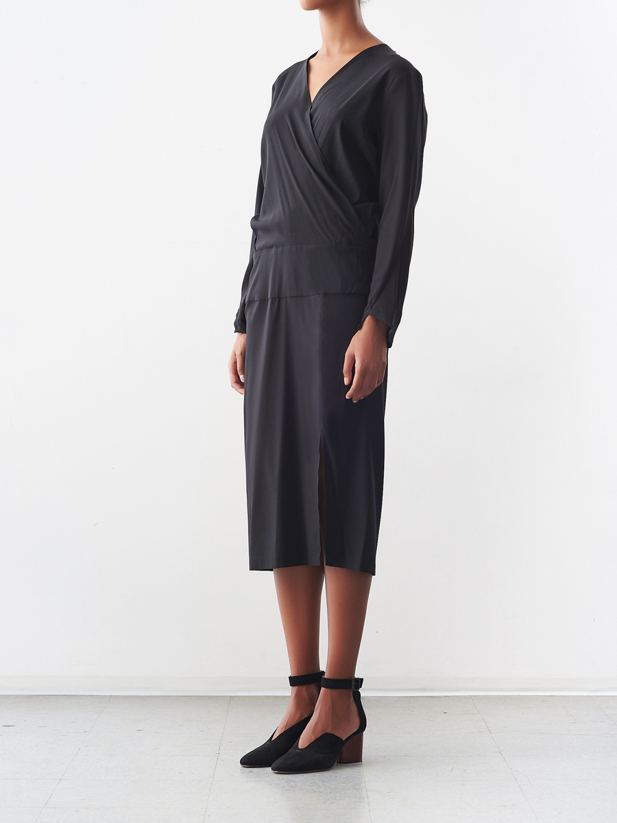 Long-Sleeved Wrap Jazmin Dress - Final Sale