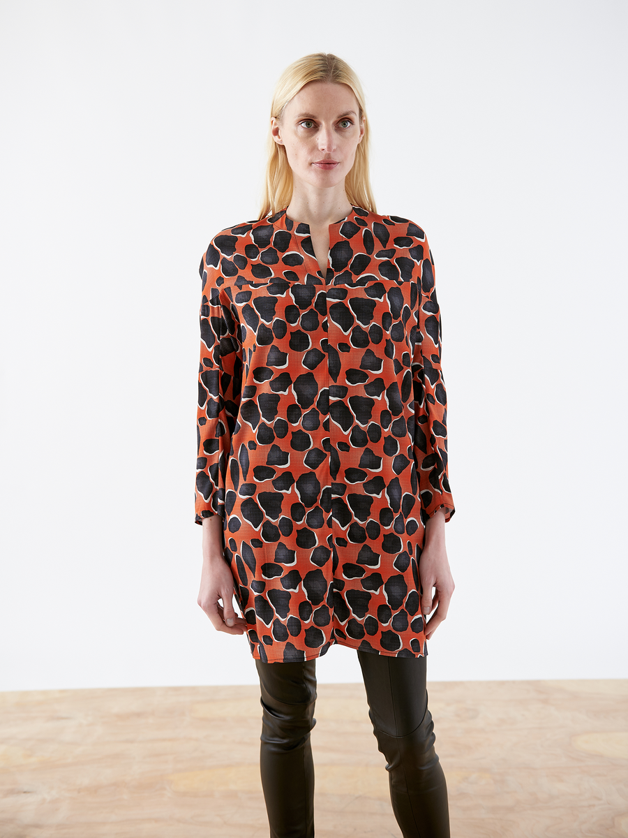 Long-Sleeved Hex Tunic Dress - Final Sale