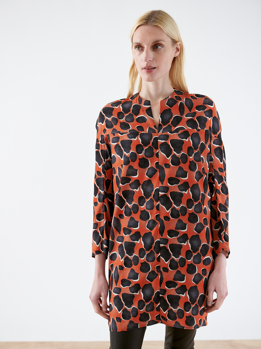 Long-Sleeved Hex Tunic Dress - Final Sale