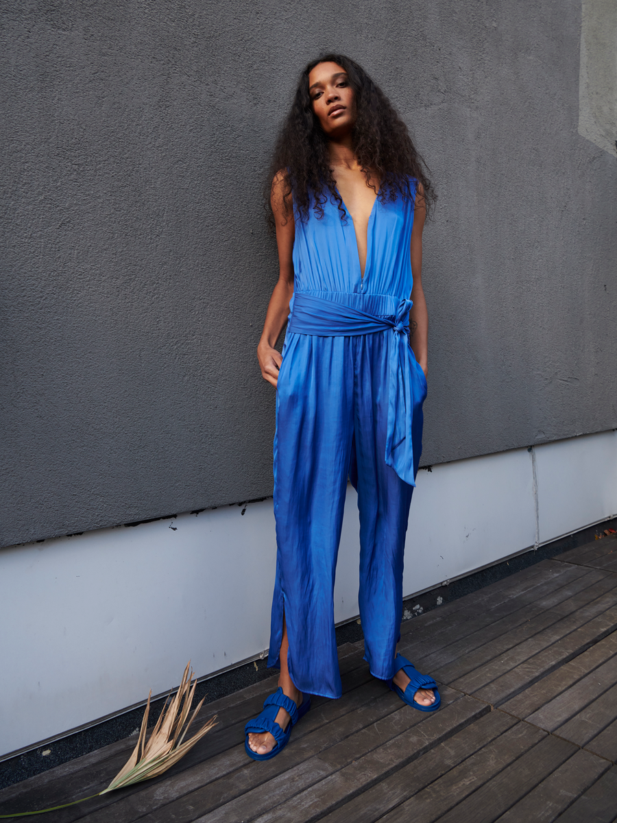 Tie Front Jumpsuit - Final Sale